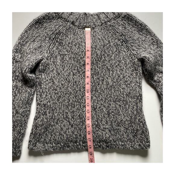 Eagle’s Eye Petite Wool Alpaca V-Neck Sweater PS Marled Grey - Picture 7 of 10